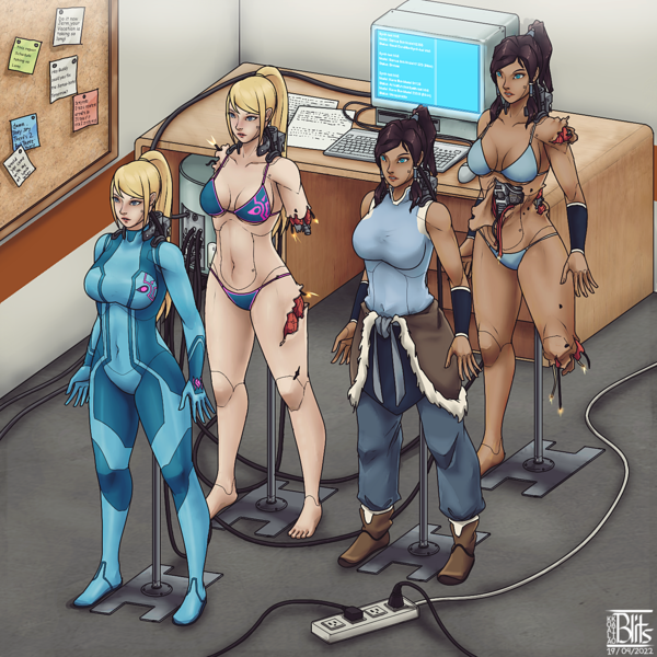 File:Samus bot and korra bot maintenance commission by dabigboss888 df40222.png